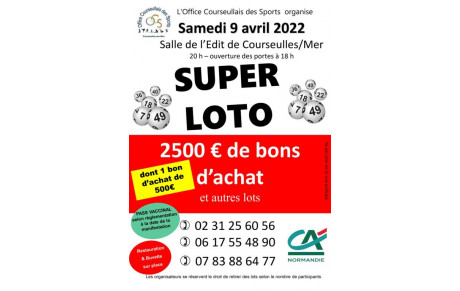 SUPER LOTO DE L'OCS - Samedi 9 avril 2022 