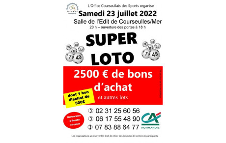 SUPER LOTO DE L'OCS - Samedi 23 juillet 2022