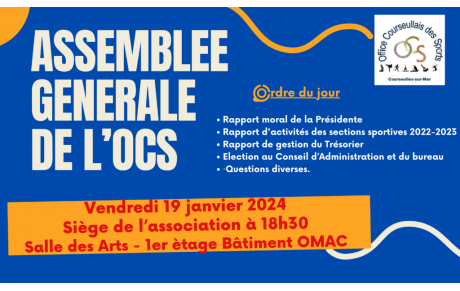 Assemblée Générale - vendredi 19 janvier 2024